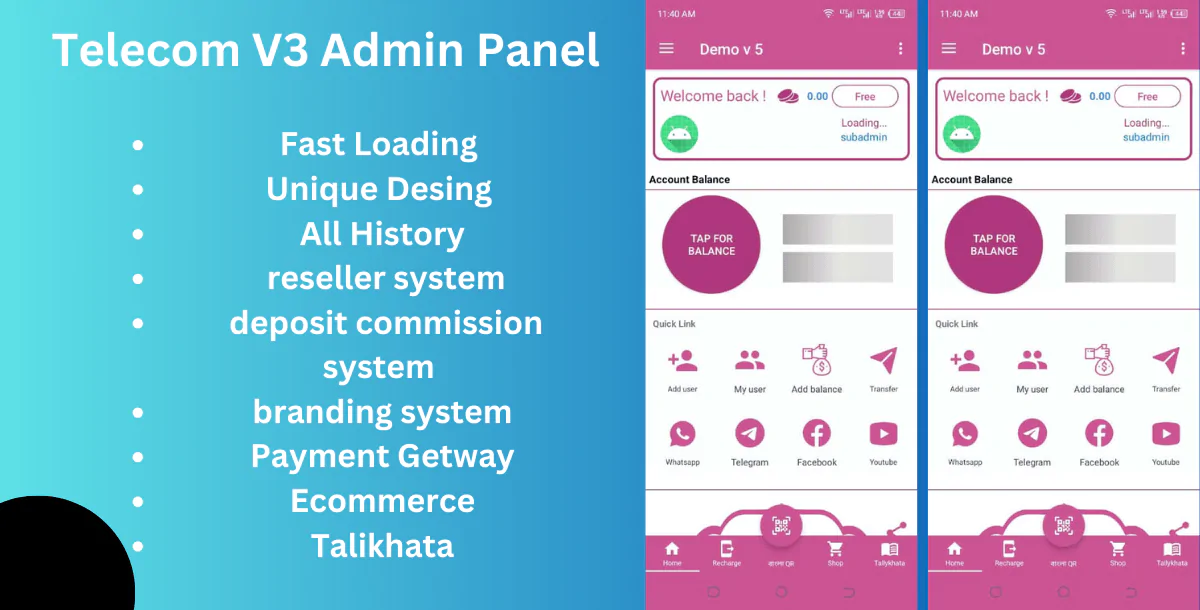 V5 TELECOM SERVER WEB ADMIN PANEL CODE